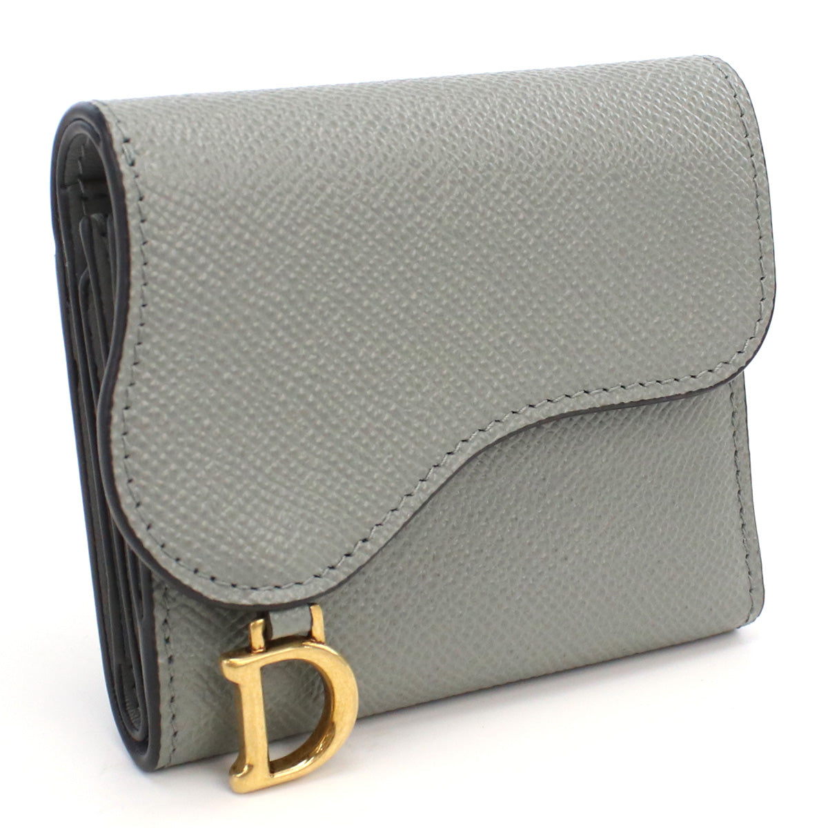 Dior ディオール S5652 三つ折り財布 グレー系 レディース