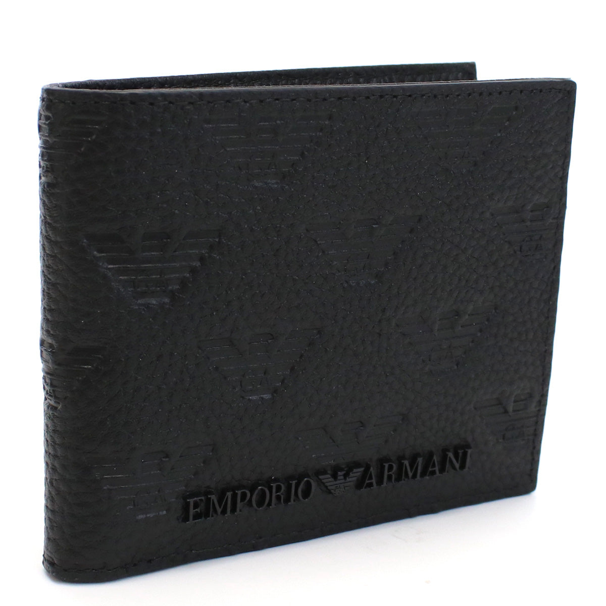 Emporio Armani エンポリオ・アルマーニ YEM122 二つ折り財布 BLACK ブラック メンズ