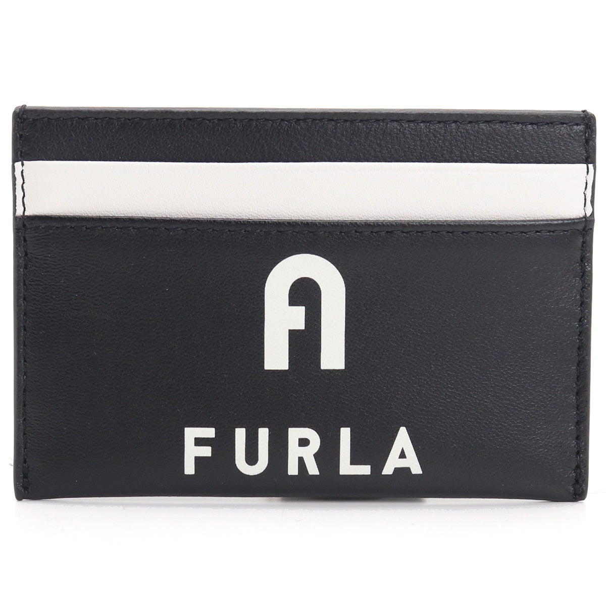 Furla フルラ FURLA IRIS WP00173 カードケース NERO-TALCO h ブラック ホワイト系 レディース
