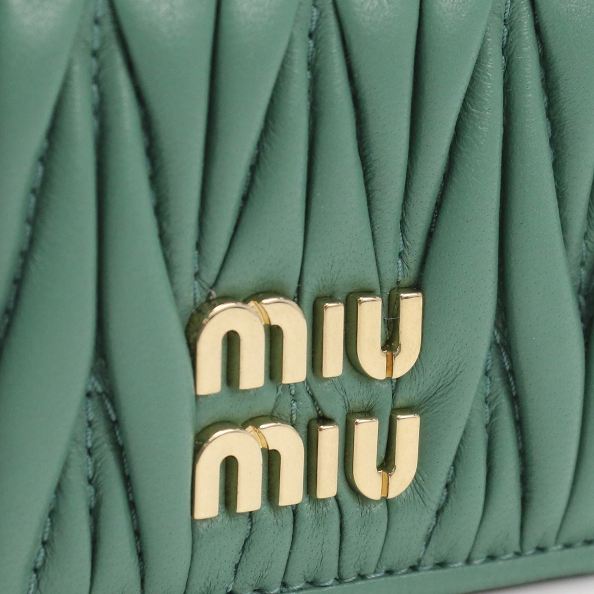MIUMIU ミュウミュウ 5MC076 カードケース SALVIA グリーン系 レディース