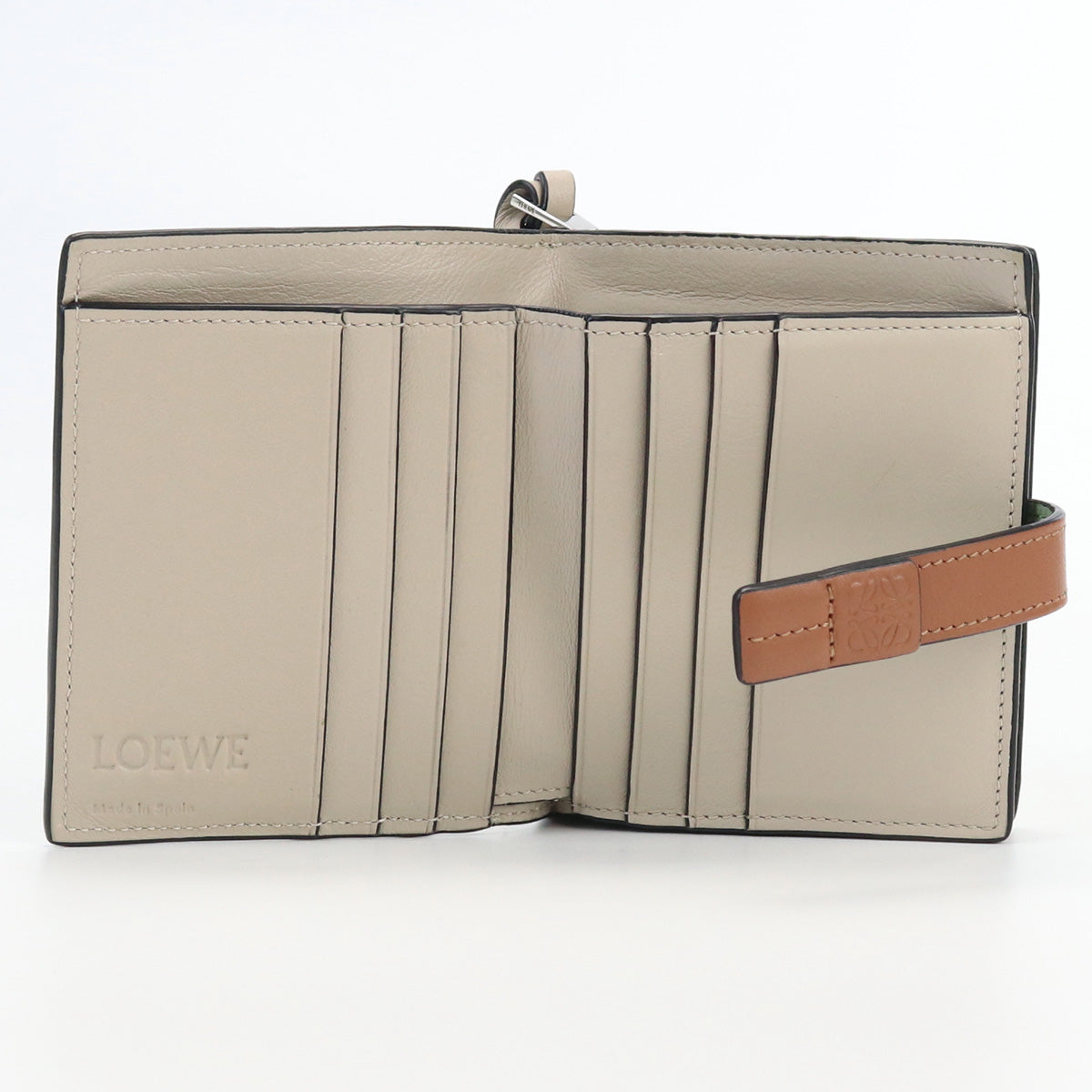 LOEWE ロエベ コンパクトジップウォレット C660Z41X01 二折財布小銭入付き【中古】 レディース